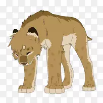 狮子堕落-画灰狼-狮子的艺术