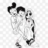 人类行为指线艺术素描歌唱艺术