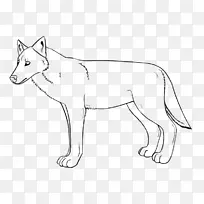 犬种红狐线艺术胡须-狗