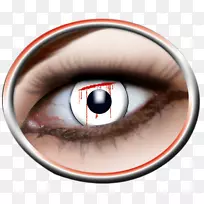 隐形眼镜蓝色眼睛