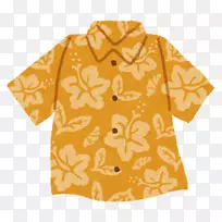 aloha衬衫suimeiso満天握り月太郎袖-芦荟衬衫
