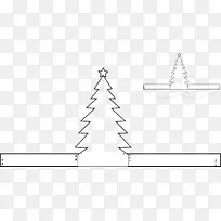 纸画冷杉线艺术圣诞树-圣诞树