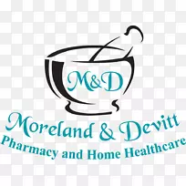 摩兰和德维特比尔德镇药房零售莫兰&德维特标识-书籍和咖啡