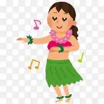 呼拉族女孩-莱伊舞-跳舞的妇女