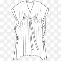 Burda风格的kaftan缝制式样-连衣裙