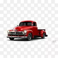 1955年雪佛兰预先设计汽车皮卡雪佛兰红卡车