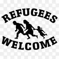 欧洲难民移民危机欢迎剪贴画-欢迎