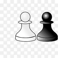 棋类棋子剪贴画-国际象棋