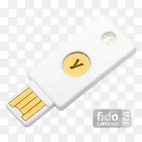 安全令牌Yubikey通用第二因素认证一次性密码密钥