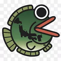 青蛙绿色标志剪贴画-青蛙