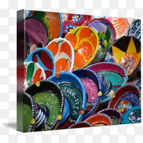 画廊包帆布艺术墨西哥陶器绘画