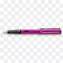 纸钢笔，铅笔，圆珠笔-粉红色的星星