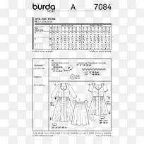 Burda风格连衣裙缝制晚礼服花式连衣裙