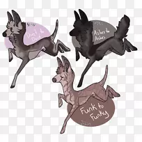 犬科，鹿，马，狗，卡通-鹿
