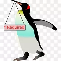 南极帝企鹅鸟剪贴画-企鹅