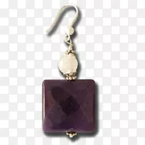 耳环紫水晶翡翠项链紫色项链