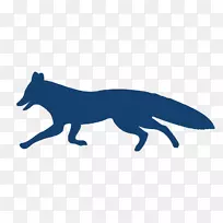 红狐动物群野生动物剪影剪贴画剪影