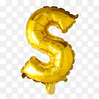 玩具气球金派对字母编号-黄金