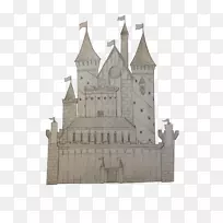 中世纪大教堂中世纪建筑城堡正面-大教堂