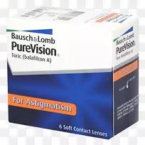 隐形眼镜Bausch&Lomb PureVision Toric透镜水凝胶-宣传板