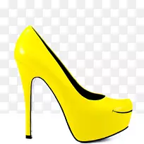 黄色高跟鞋凉鞋裙