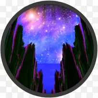 紫色气体星云盘-紫色
