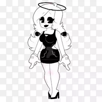 线条艺术视觉艺术素描卡通美人鱼