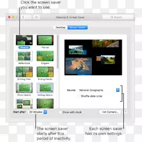 MacOS键盘快捷电脑显示器屏幕保护程序-Apple