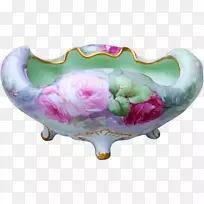 瓷花瓶碗粉红色m餐具.花瓶