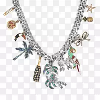项链、魅力手镯、珠宝、银饰和吊坠-项链