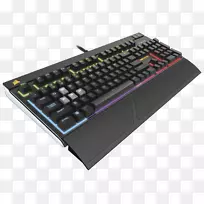 电脑键盘Corsair游戏RGB-樱桃MX无声的Deutsch游戏键盘-樱桃