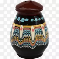 盐和胡椒摇壶特罗扬陶瓷陶器-保加利亚胡椒