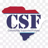 徽标品牌社区支持的渔业.设计