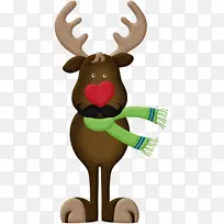 驯鹿圣诞老人圣诞装饰品鲁道夫剪贴画-驯鹿