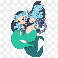 脊椎动物美人鱼剪贴画-美人鱼
