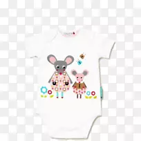 婴儿和幼童一件t恤复活节兔子袖子t恤