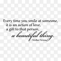 幸福记录：每当你对某人微笑时，它都是一种爱的行为，是给那个人的礼物，是一件美丽的东西。思笑