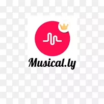 商标文字粉红色m字体剪贴画-Musical.ly