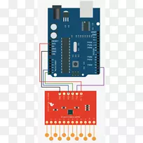 Arduino电子电路esp 8266移位寄存器步进电机电容传感