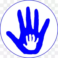 儿童特殊需要父亲拇指符号-孩子
