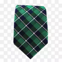 格子纺织品绿黄领带