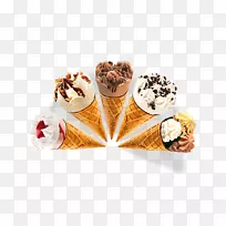 冰淇淋圆锥形风味Frisco Rorschach-冰淇淋