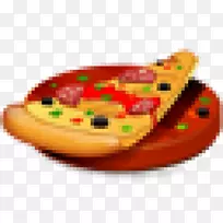 纽约式比萨饼电脑图标自助餐快餐披萨