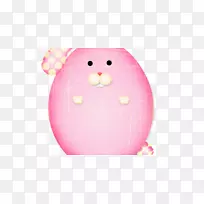 复活节彩蛋气球粉红色粉红兔