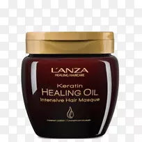l‘Anza角蛋白愈合油，头发治疗，头发护理，l’Anza治疗湿气，moi头发面膜-头发