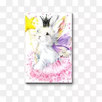 兔棉麻花帆布-兔子