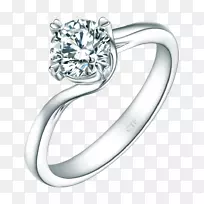 订婚戒指周大福珠宝钻石戒指
