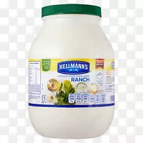 调味品Hellmann‘s和最佳食品h.j.亨氏公司风味牧场调味品