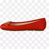 芭蕾平红色皮鞋-朱莉安娜玫瑰莫里耶罗
