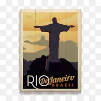 里约热内卢海报保存日期明信片巴西-里约热内卢